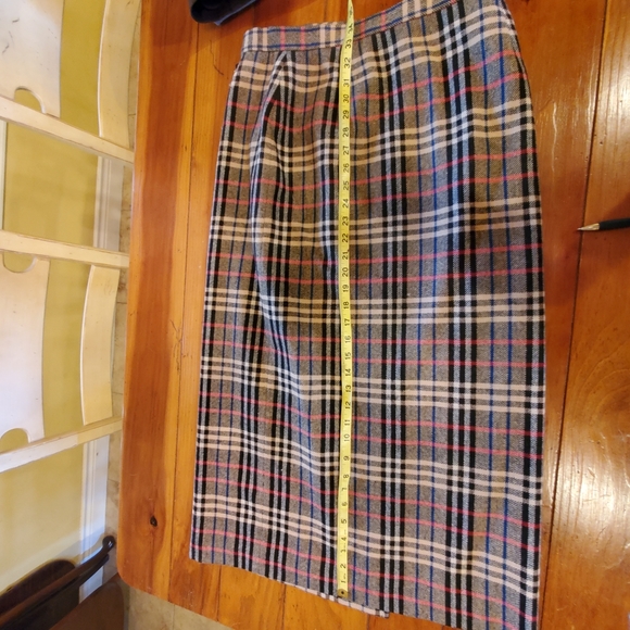 Evan Picone Blanket Full-Wrap Plaid Maxi Skirt, Wool-blend, Fringed, Lined, Sz 8 - Picture 5 of 5